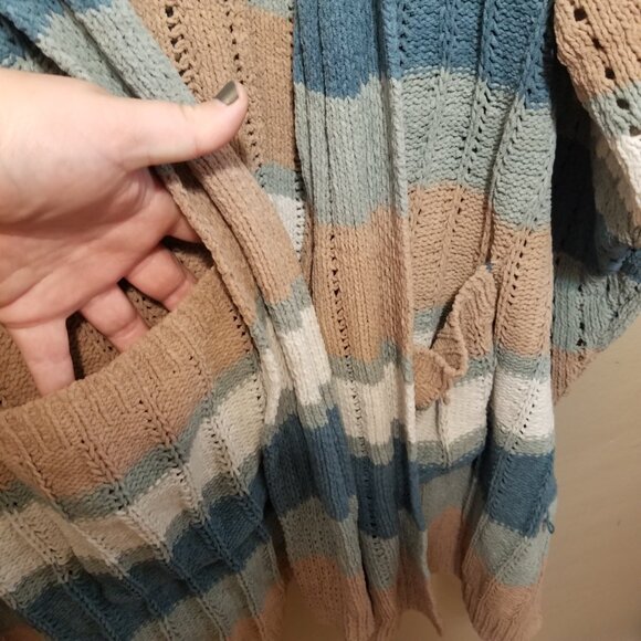 Maurices Long-Sleeved Striped Cardigan with Pockets, 4XL - Picture 3 of 7